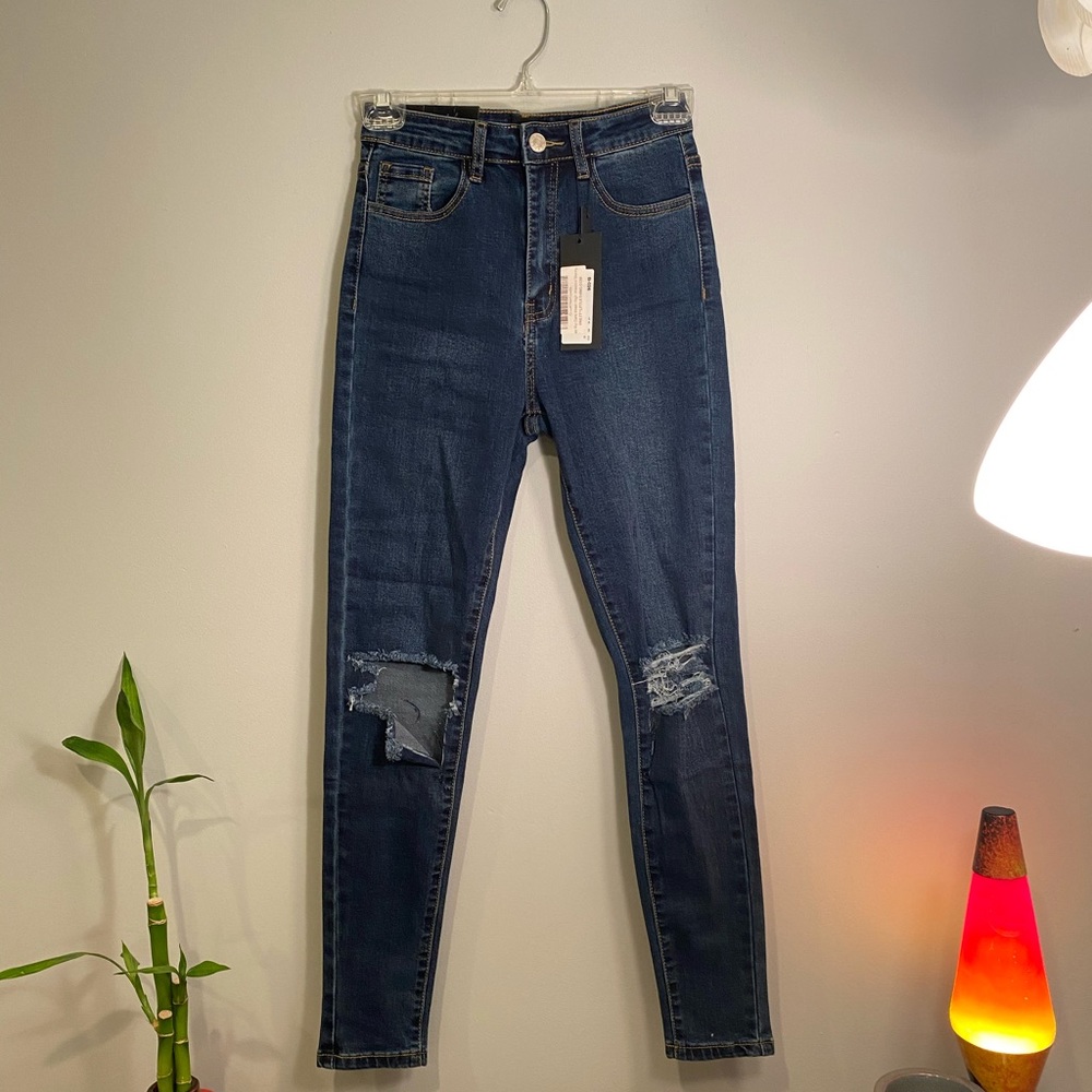 Dark blue skinny jeans